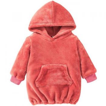 Sudadera con capucha cálida para bebé, manga larga con forro polar y bolsillo, otoño e invierno, 3-24 meses