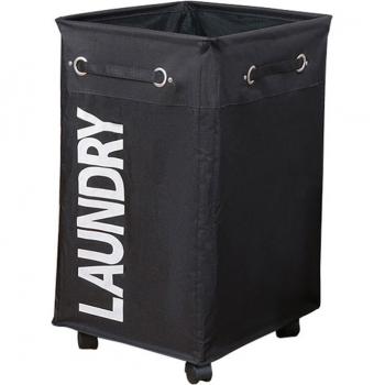 Foldable Laundry Basket with Wheels