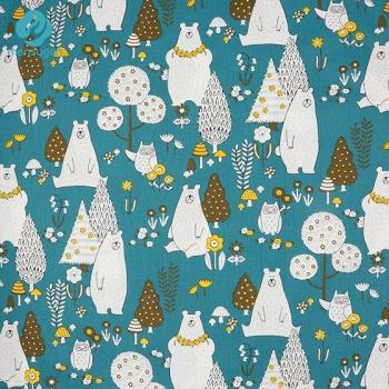 Patchwork Bébé Mendogen – Tissu Coton à Motifs d’Animaux 50×160 cm