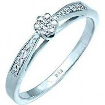 DIAMORE Verlobungsring mit Diamant (0.085 ct.) in 585 Weißgold