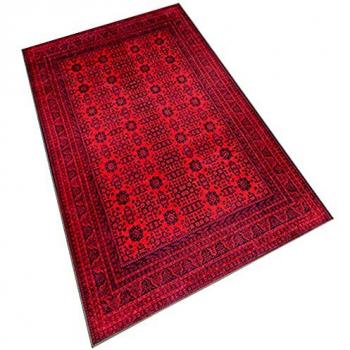 Wellhome - Moderner Polyesterteppich Braunrot - 180x280cm