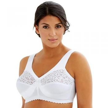 Glamorise MagicLift Cotton Wireless Support Bra White for Women