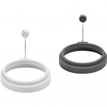 Stampi per uova rotondi in silicone platinico, set da 2, colore grigio chiaro - Lurch