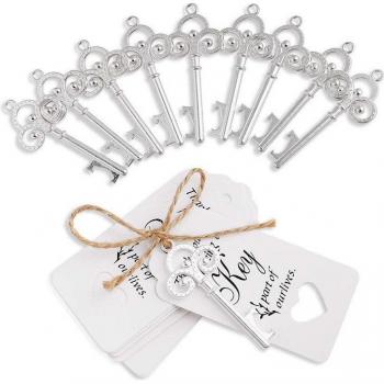 Abrebotellas con llave esqueleto Vintage, de boda