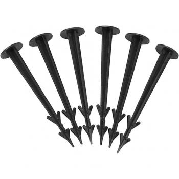 50pcs Outdoor Mulch Pegs Black Reusable Ground Nails