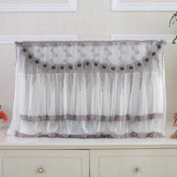 Lace TV Cover for Flat Screen HD LED LCD Plasma TVs - Gray and Orange