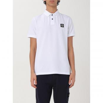 Stone Island Cotton Eco Polo Bianco L