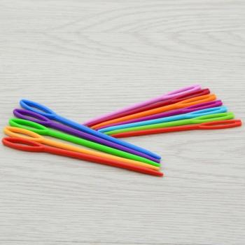 ZOTOONE Plastic Knitting Needles Crochet Hooks Tapestry 7cm/9cm Wool Yarn Needles for Children