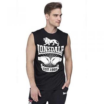 Lonsdale Herren-Cleator T‑Shirt ohne Ärmel, schlanke Silhouette