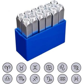 Roman Numerals Metal Stamp Set - 12 Pcs