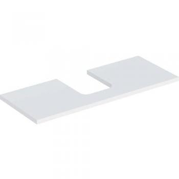 Geberit One Waschbeckenplatte 120 x 3 x 47 cm, weiß matt, Ausschnitt mittig