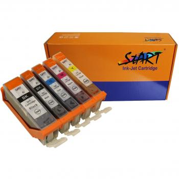 Set di cartucce di ricambio XL con chip per stampante Canon PGI-570 e CLI-571 (5 cartucce)