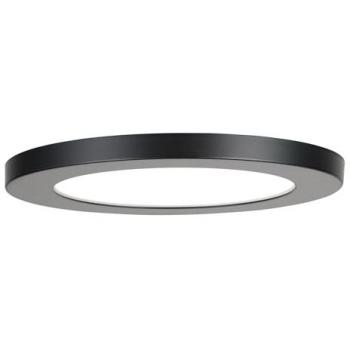 Tauri Satin Black 217mm LED Flush Ceiling Light Ring with Magnetic Trim