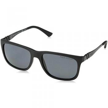 Ralph Lauren Polo 0PH40888481 Occhiali da Sole Nero, con Matte Black/Polar Grey e 55 per uomini