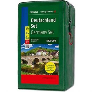 Deutschland, Straßenkarten-Set 1:200.000, 2022/2023: 18 Straßenkarten in praktischer Kartentasche (freytag & berndt Auto + Freizeitkarten)