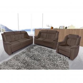 Sit&more Sofa-Set »Basel«, bestehend aus 3-Sitzer, 2-Sitzer und Sessel
