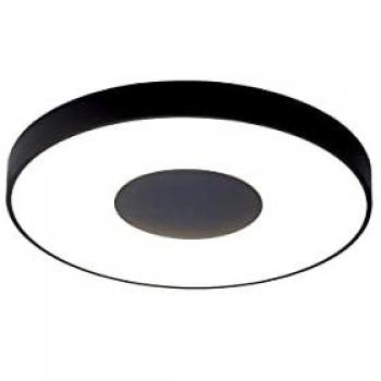 Black 50cm Ø LED Ceiling Light 80W with Remote Control, Dimmable Color Temperature (2700K-5000K), 3900lm, 3-Year Warranty