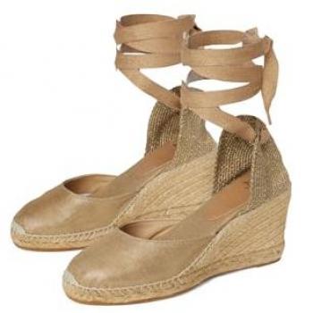 UK 4 Toni Pons Florina Gold Wedge Espadrilles