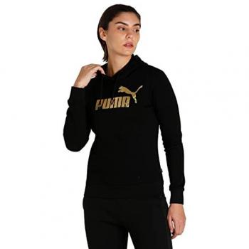 Sudadera con Capucha Puma Logotipo Dorado Mujer