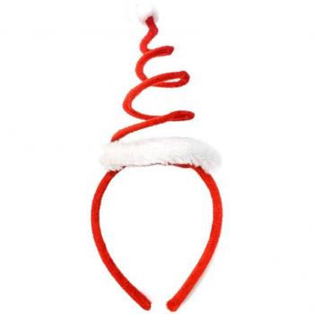 Partilandia Diadema de Gorro Papá Noel Espiral roja