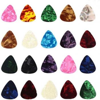 Guitar Pick Set - Colorful Celluloid Picks for Bass and Ukulele