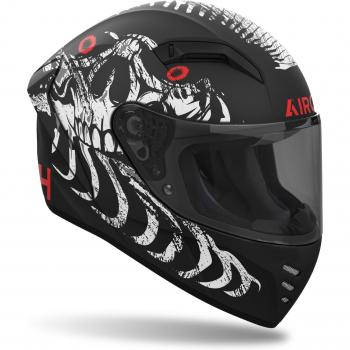 Casco de Aviación Airoh Connor Myth XL en Negro, Blanco y Rojo