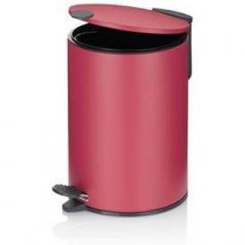 Kela Afvalemmer Mats 3 Liter Metalen Rood (afmetingen: 23 x 17 cm)