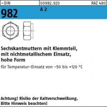 Edelstahl‑Sechskantmutter 500‑Pack Reyher M10 A2 DIN 982