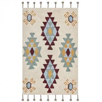 Beliani Teppich Lumarko 160 × 230 cm – Buntes Baumwolldesign DUZCE