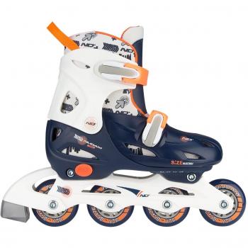 Unisex Adult 52SA Hardboot Junior Inline Skates – Navy & Orange Combo (Schreuders Sport)