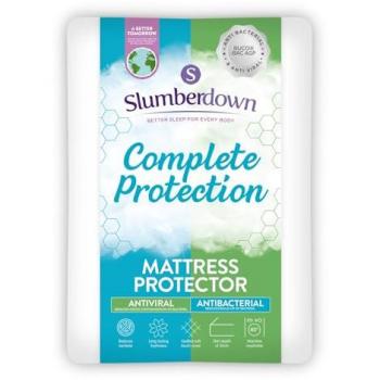 Slumberdown Antiviral Mattress Protector (White, Single)