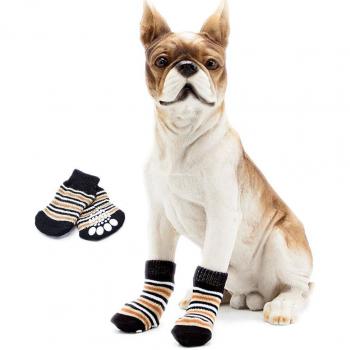 4Pcs Knit Pet Socks for Dogs