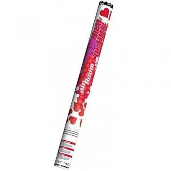 Tubo ad aria compressa Air Boom spara cuori rossi cm.60