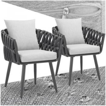 Set Dual Silla Jardín Cuerda TECTAKE