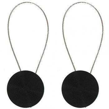 Set 2 alzapaños para cortinas de metal imantada mandala pnegro