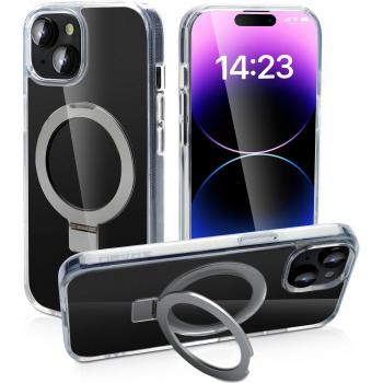 Nevox StyleShell SHOCKFlex Stand Hülle für iPhone 14 Transparent