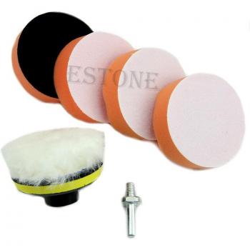 6pcs 75mm 3 High Gloss Polishing Buffing Pad Set for Car Buffer
