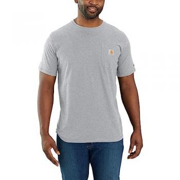 Carhartt Force Flex Block Logo T-Shirt - Grey - Large