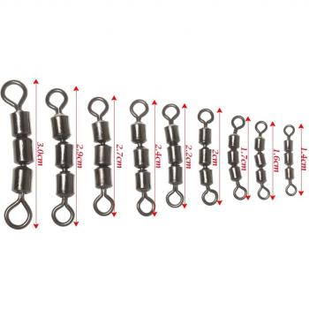 Set de 10 Giratorios de Acero Inoxidable para Pesca