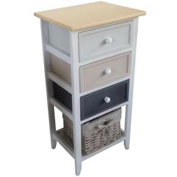 Ritter Mobiletto Legno – 3 Cassetti e Cesta