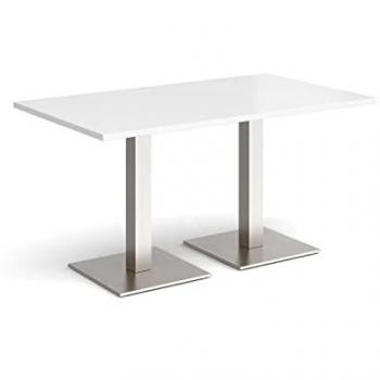 Brescia 1400mm x 800mm Dining Table with Brushed Steel
