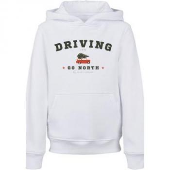 Kapuzenpullover F4NT4STIC Driving Home Weihnachten Gr. 122/128, weiß
