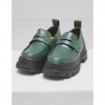 Buffalo Loafers Eco Verde Mocasín Mujer