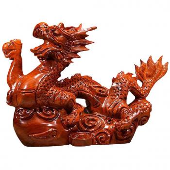 Figurine de Dragon Chic en Bois