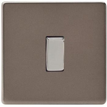 Varilight 1 Gang 10 Amp Rocker Light Switch Pewter