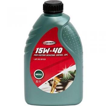 Olio motore START 7907 con specifiche 15W-40 per motori diesel e gpl, in formato da 1 litro