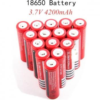 Batería 18650 3.7V 4200mAh Recargable Original para Linternas GTL EvreFire - 4 Piezas