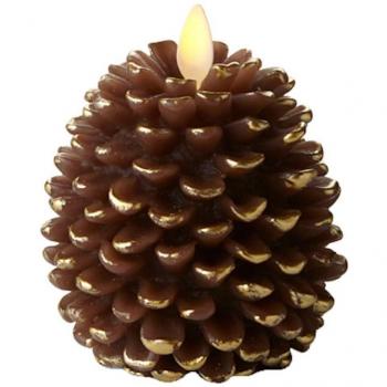 Bougies sans flamme à minuterie marron 3.5x4