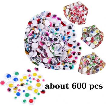 150-700pcs Colorful Stick-up Googly Eyes for DIY Projects