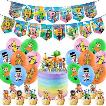 Ensemble de décorations d'anniversaire Stumble Guys